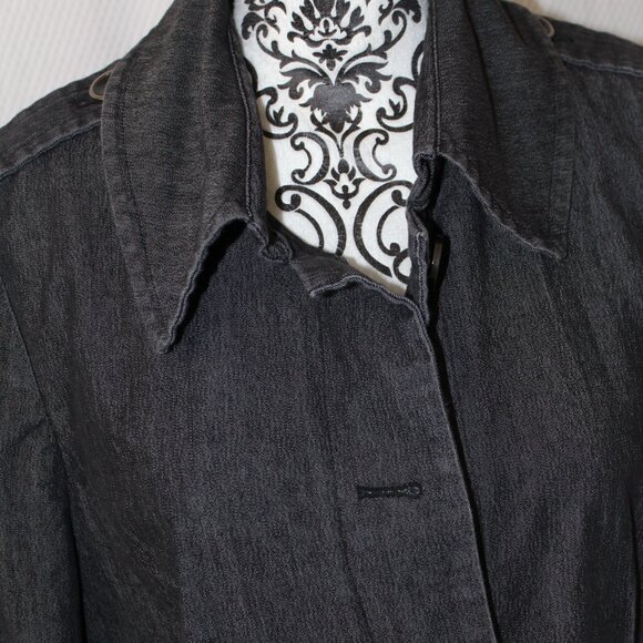 Kenar Sport Coat Jacket Blazer Gray Denim Pleated Size XL Pre-Loved EUC - Picture 5 of 13